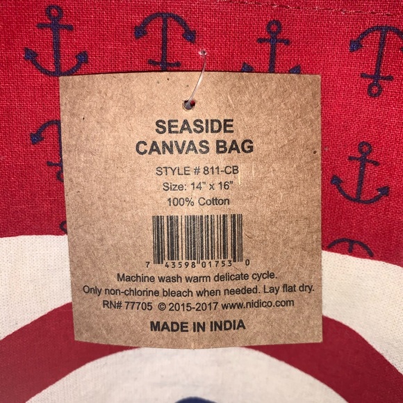 HOME CONCEPTS Seaside Nautical Canvas Bags NWT - Picture 8 of 8